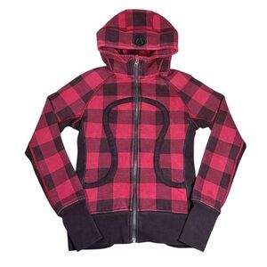 Lululemon Scuba II Lumberjack Camp Check Plaid Hoodie Sweatshirt 4 Rare Vintage